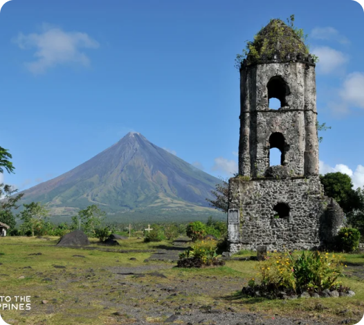 Mayon Volcano view at Cagsawa Ruins